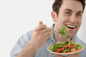 eating vegetable salad while treating prostatitis