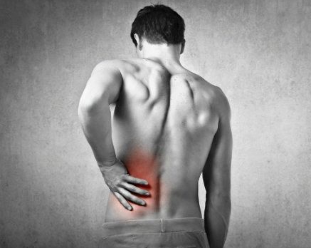 The pain in the lower back